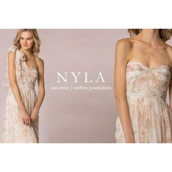 Jenny Yoo Nyla blush convertible A-line floor length dress size 14 NWT - Picture 2 of 15